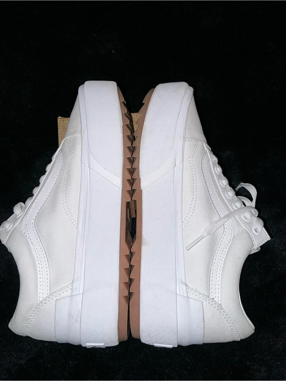 Vans Old Skool White Platform Sneakers Size 8.5